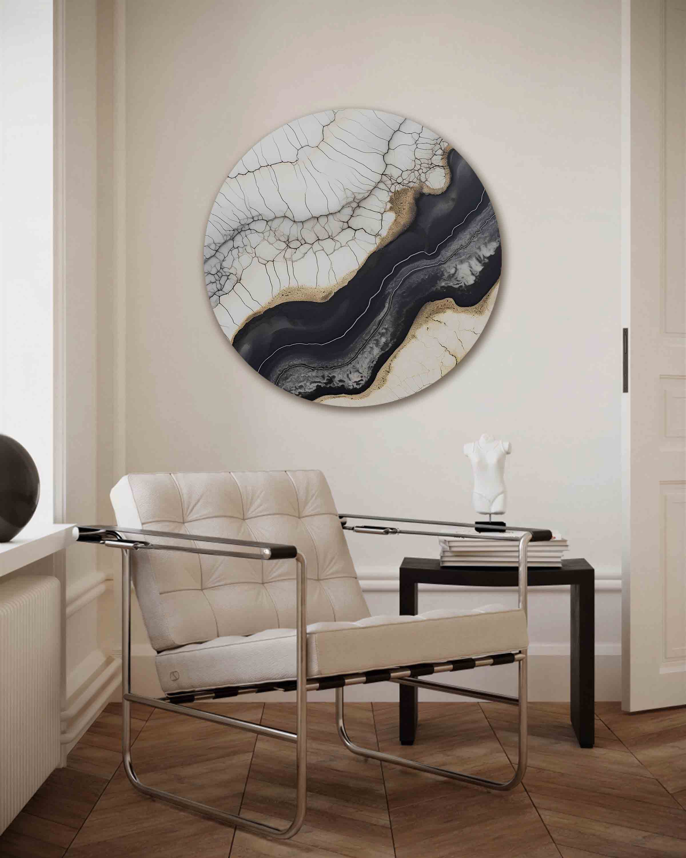 Abstracte lijnen Muurcirkel