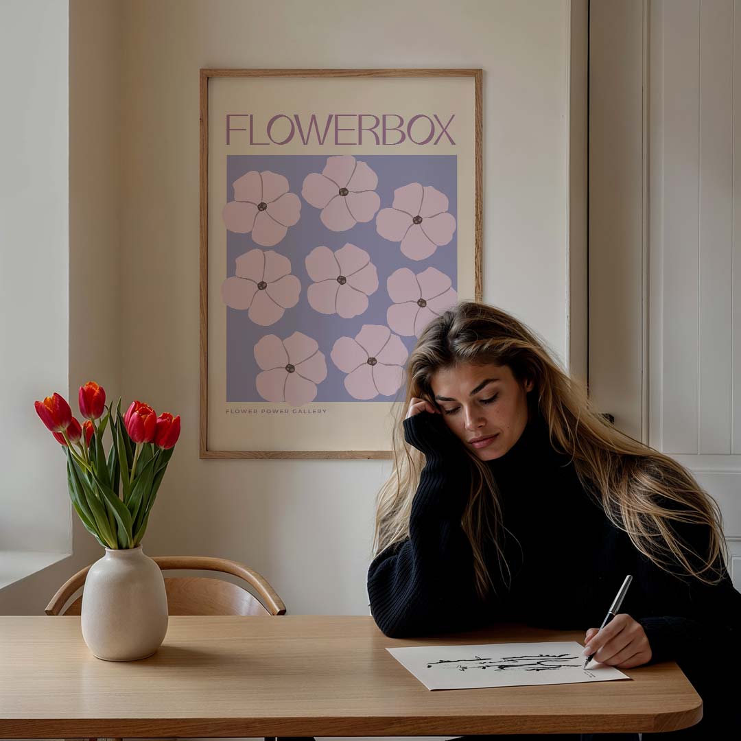 Bloemen in Pastel Poster-WallArtistic