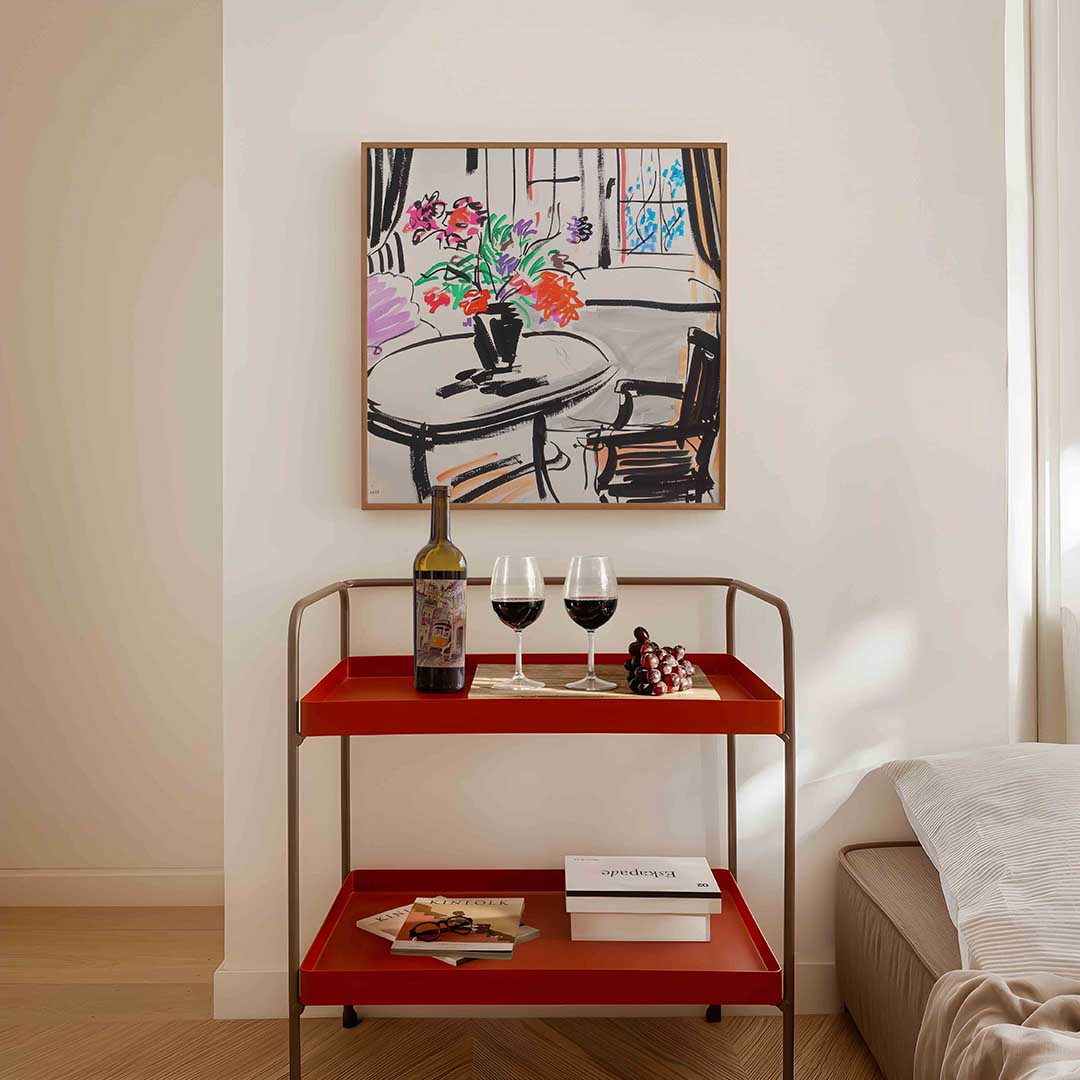 Bloemen op tafel Poster