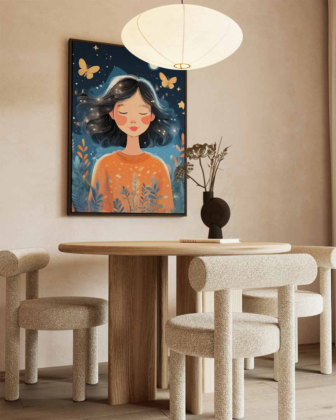 Dromerige Nachtwandeling Kunstwerk-canvas-dibond-plexiglas-wanddecoratie-WallArtistic