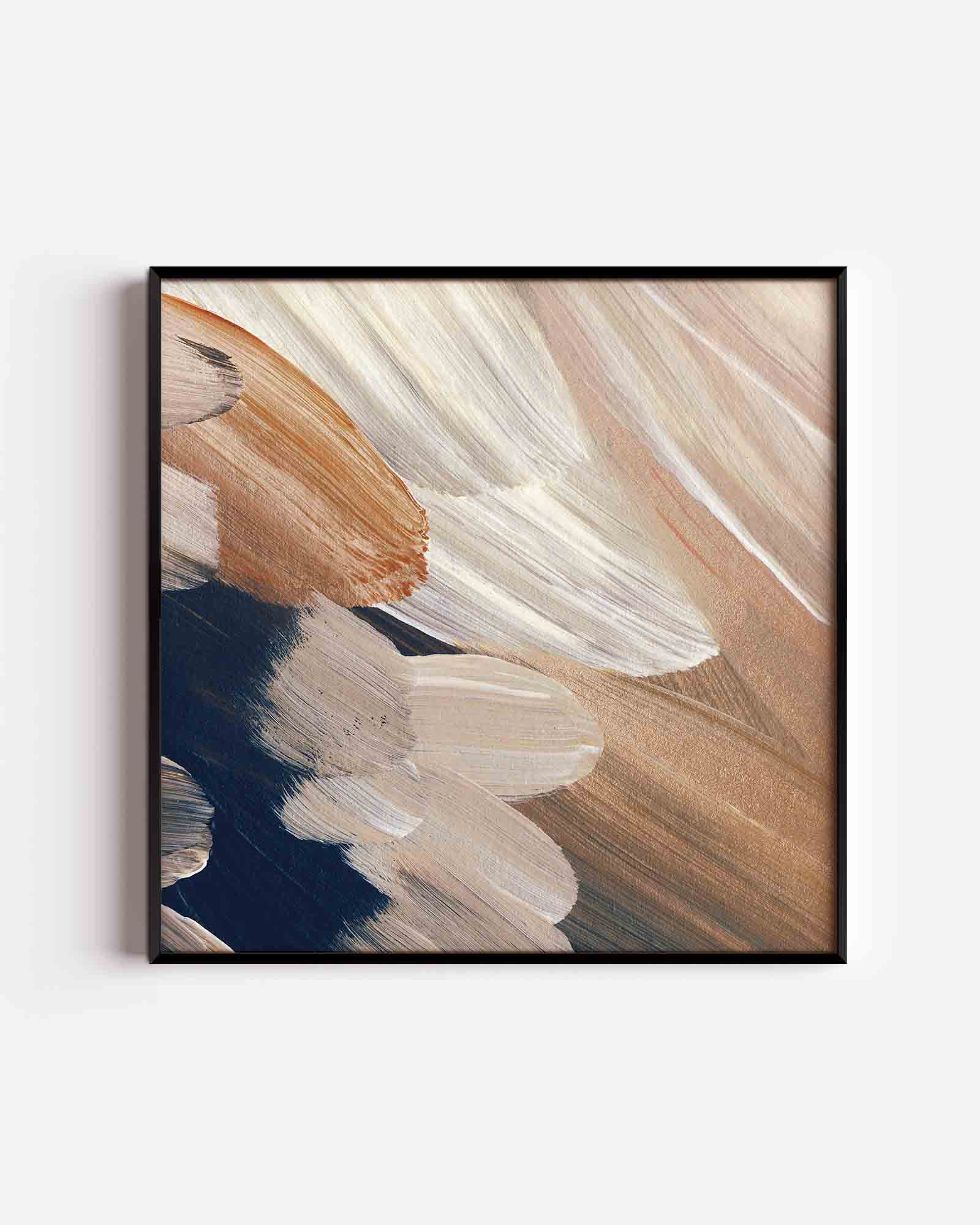 Abstracte penseelstreken Poster