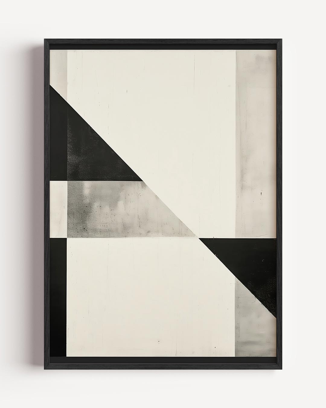 Geometrische Zwart-Wit Kunstposter-WallArtistic