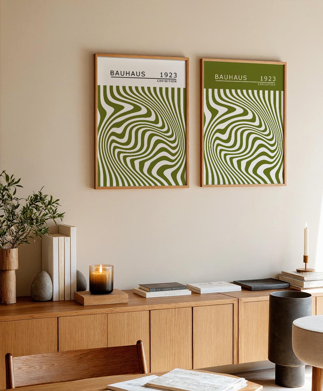 Golvend lijnenspel Posterset