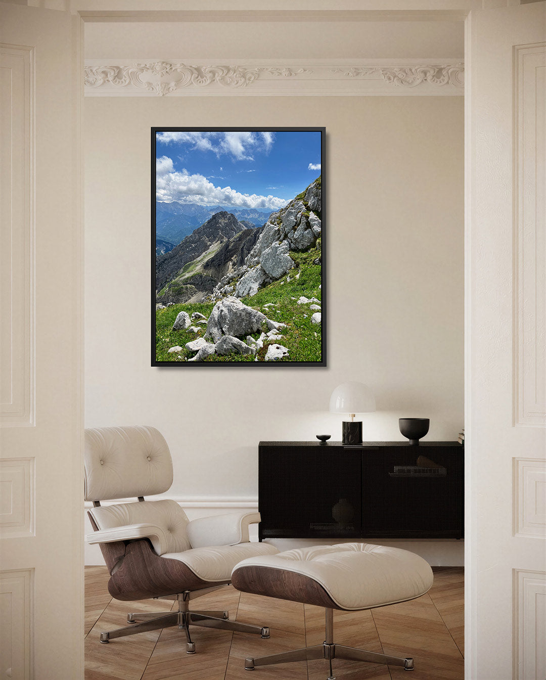 Berglandschap met rotsen Kunstwerk