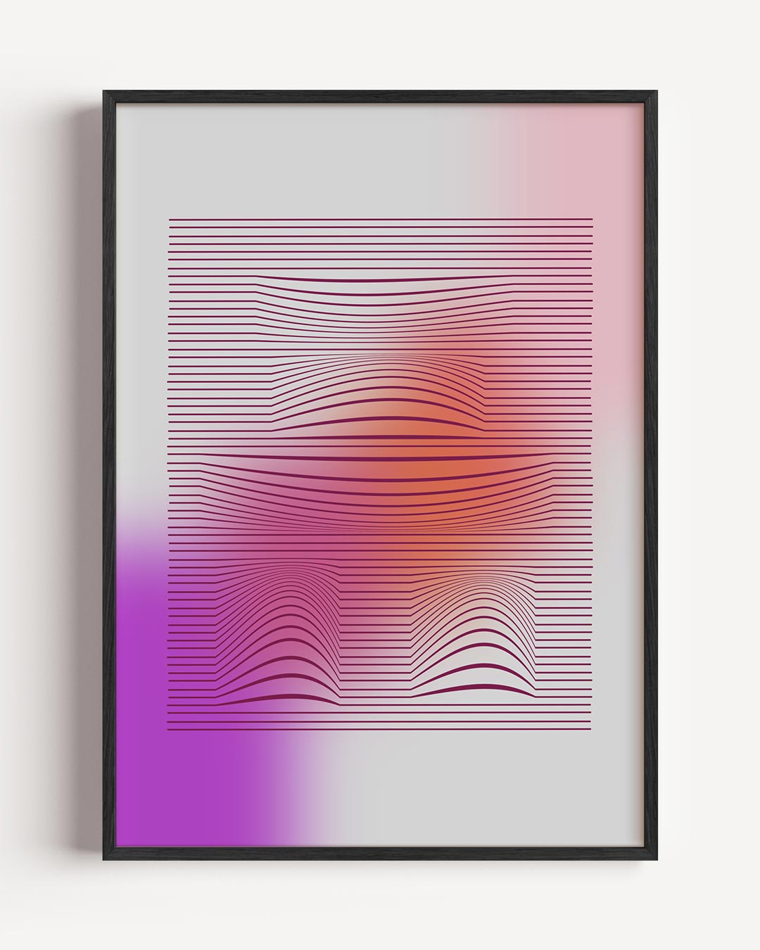 Kleurrijke Golven Illusie Poster-WallArtistic