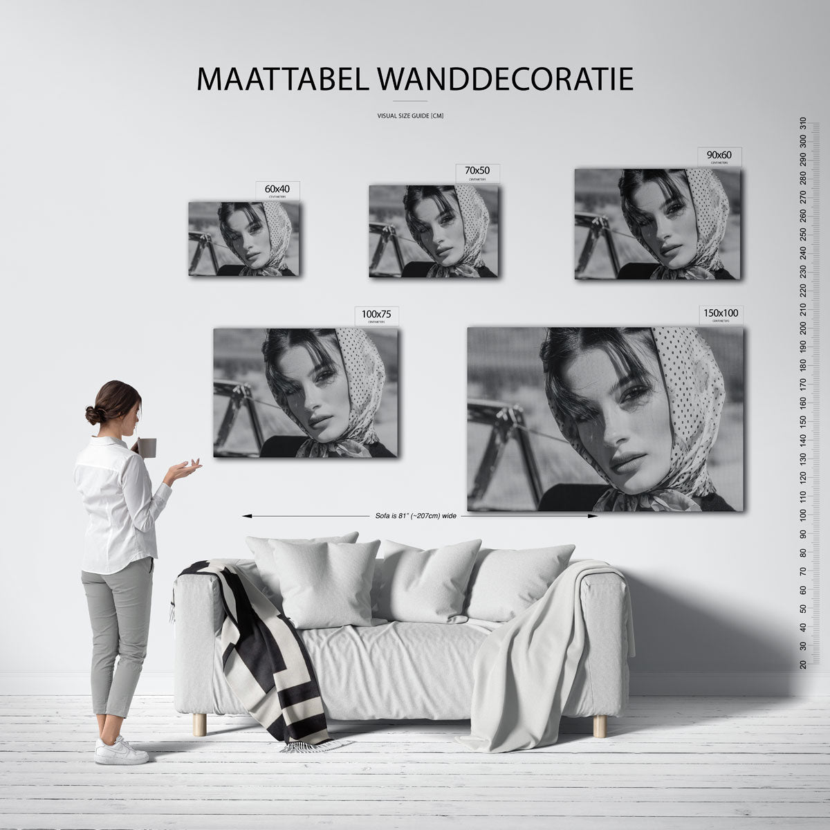 Elegante portretfotografie Kunstwerk