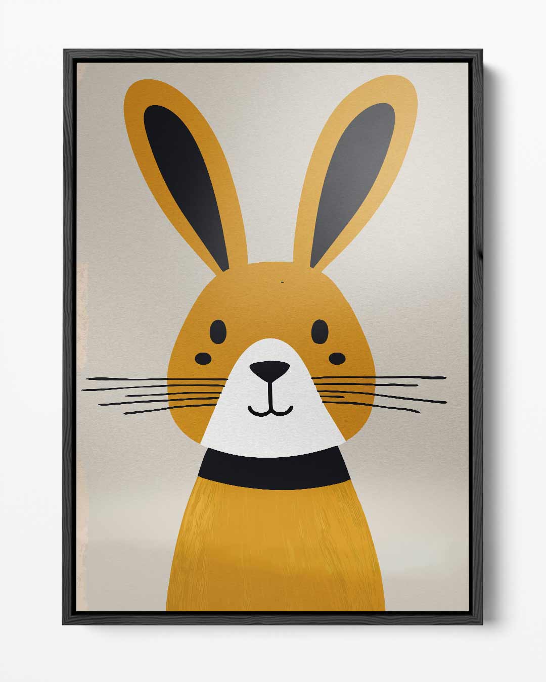 Schattig Konijn Illustratie Kunstwerk-canvas-dibond-plexiglas-wanddecoratie-WallArtistic