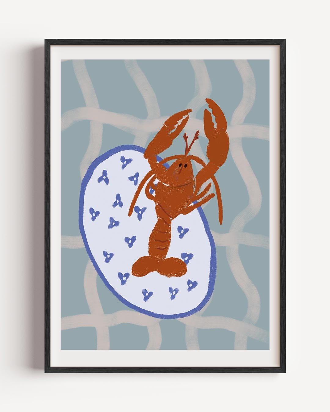 Vrolijke Kreeft Poster-WallArtistic