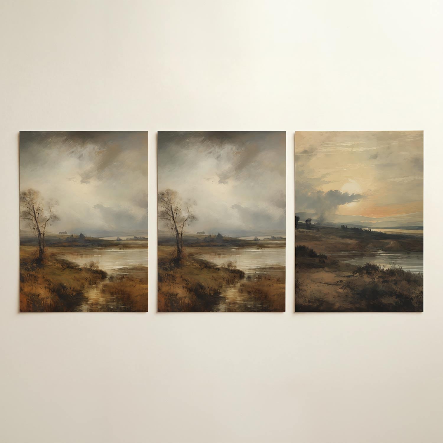 Landschap en reflectie Posterset