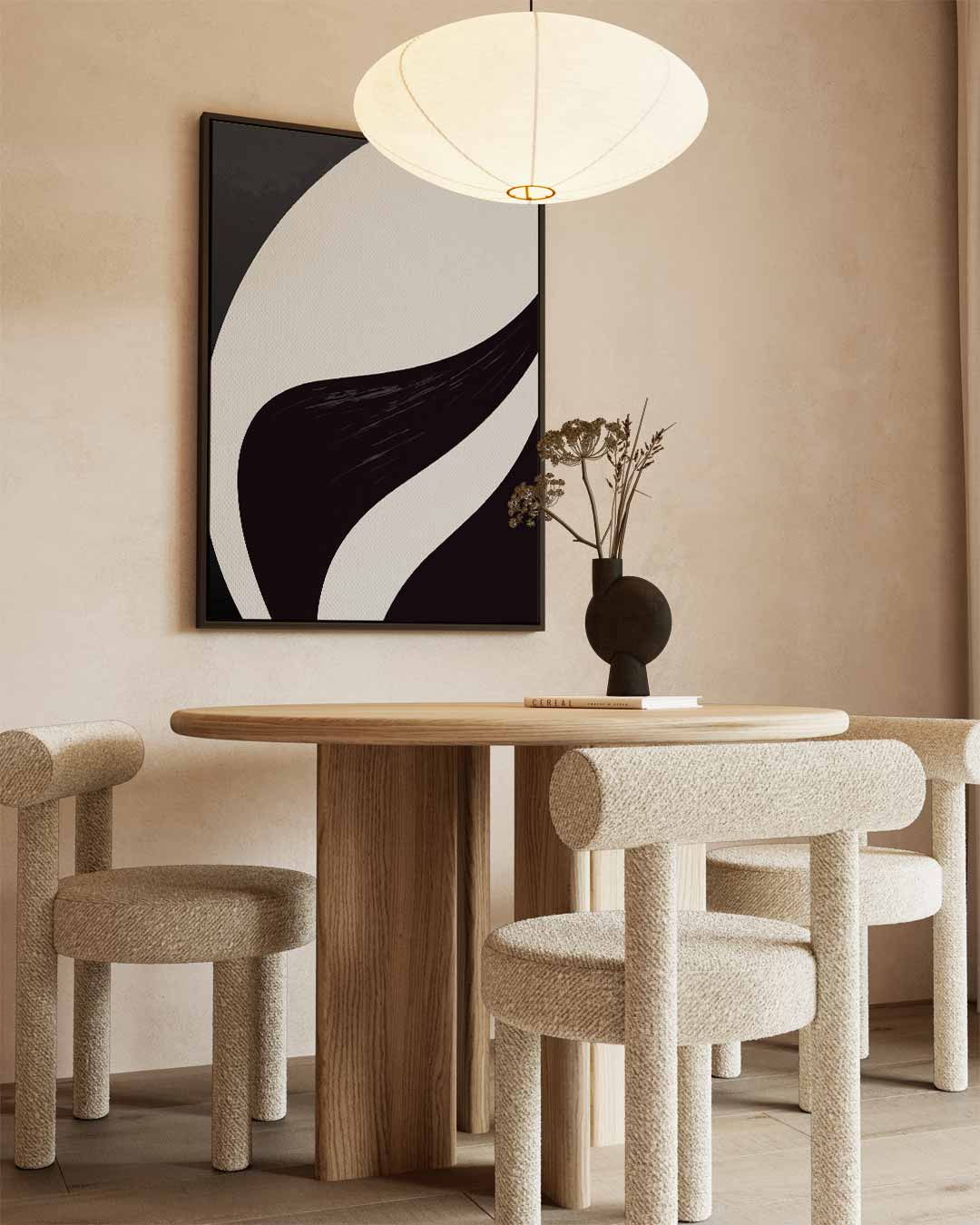 Golvende Yin-Yang Kunstwerk-canvas-dibond-plexiglas-wanddecoratie-WallArtistic