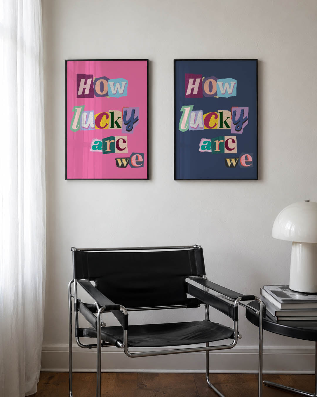 Kleurrijke typografie Posterset