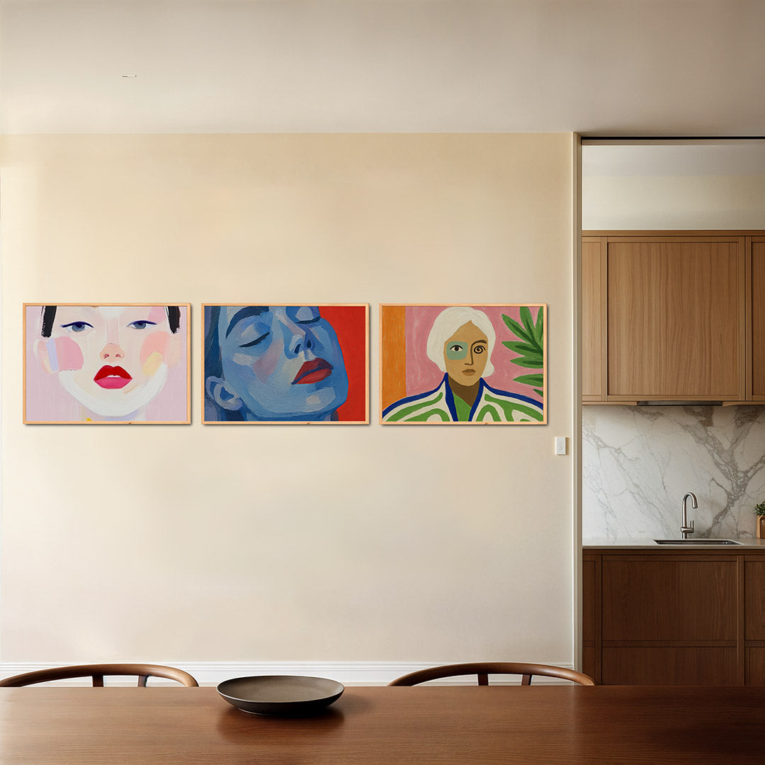 Kleurvlakken portret Posterset