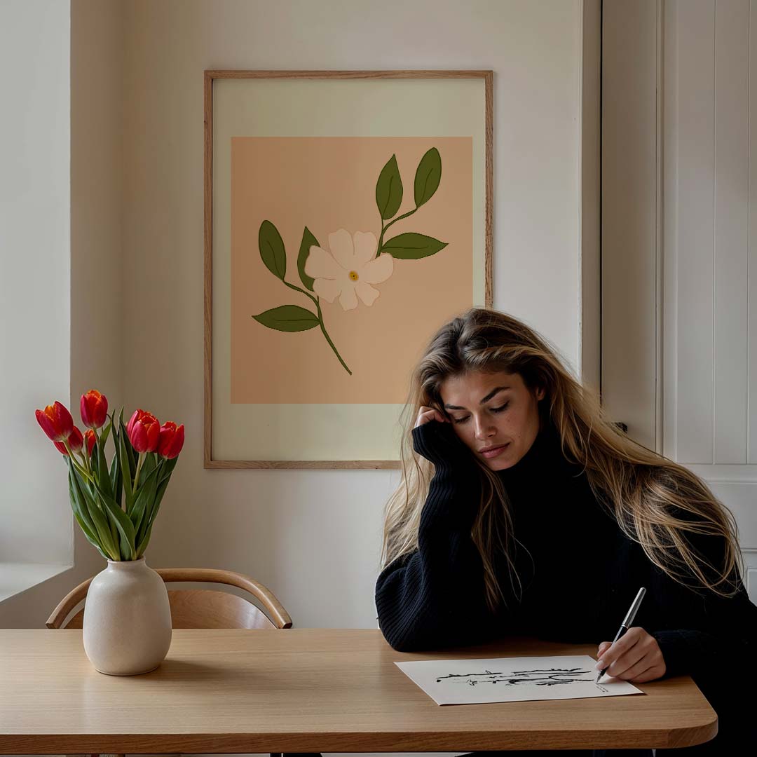 Bloemrijke Sereniteit Poster-WallArtistic