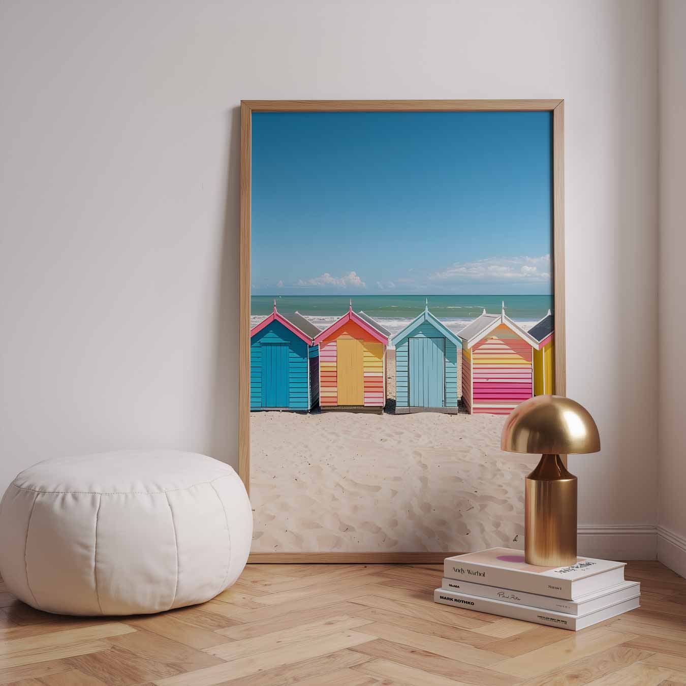 Strandhuisjes Vol Kleurenpracht Poster