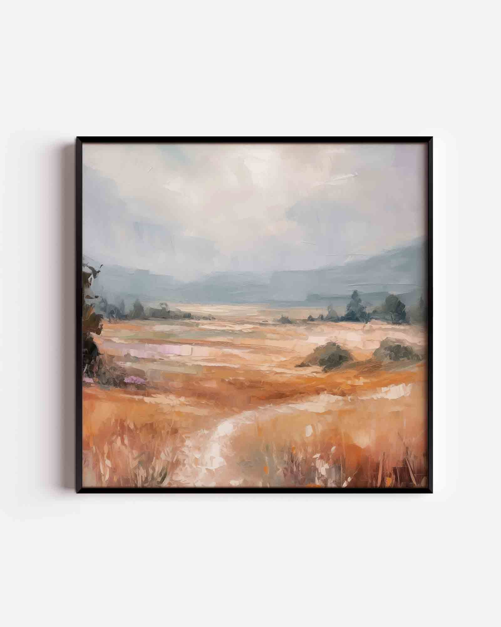 Landschap met heuvels Poster