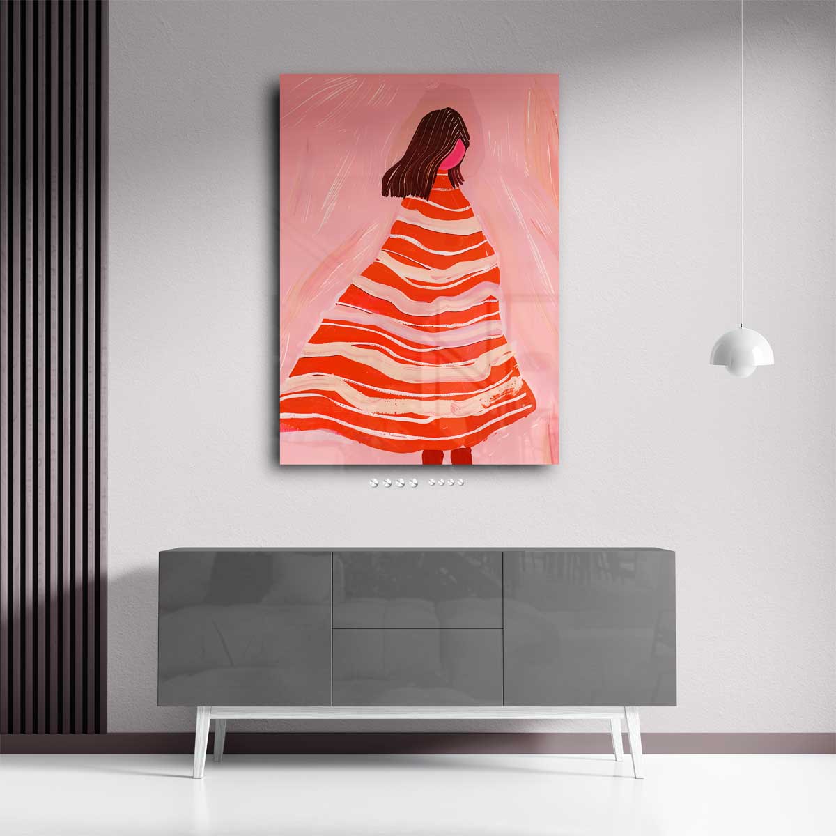 "Vluchtige Melodie in Roze" Kunstwerk-canvas-dibond-plexiglas-wanddecoratie-WallArtistic
