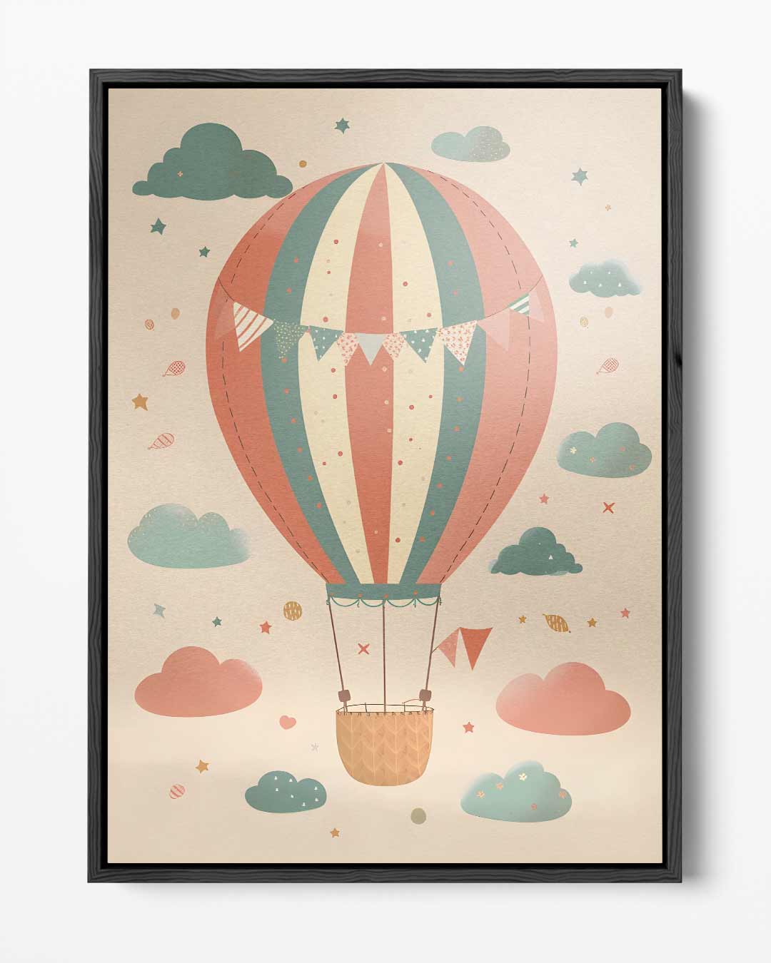 Dromerige Luchtballon Avontuur Kunstwerk-canvas-dibond-plexiglas-wanddecoratie-WallArtistic