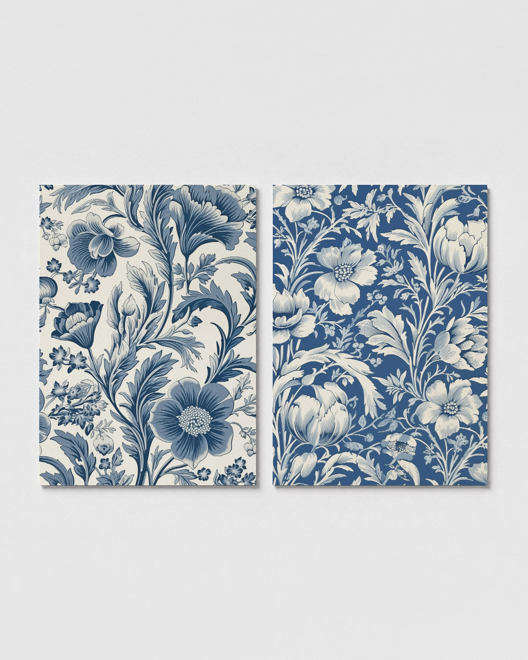 Blauwe bloemenweelde Posterset