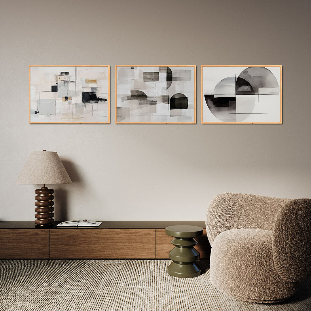 Lijnen en vlakkenspel Posterset