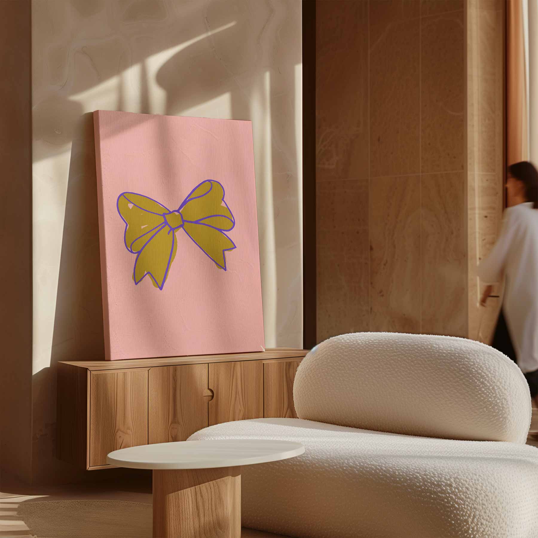 Vrolijke Strik Kunstwerk-canvas-dibond-plexiglas-wanddecoratie-WallArtistic