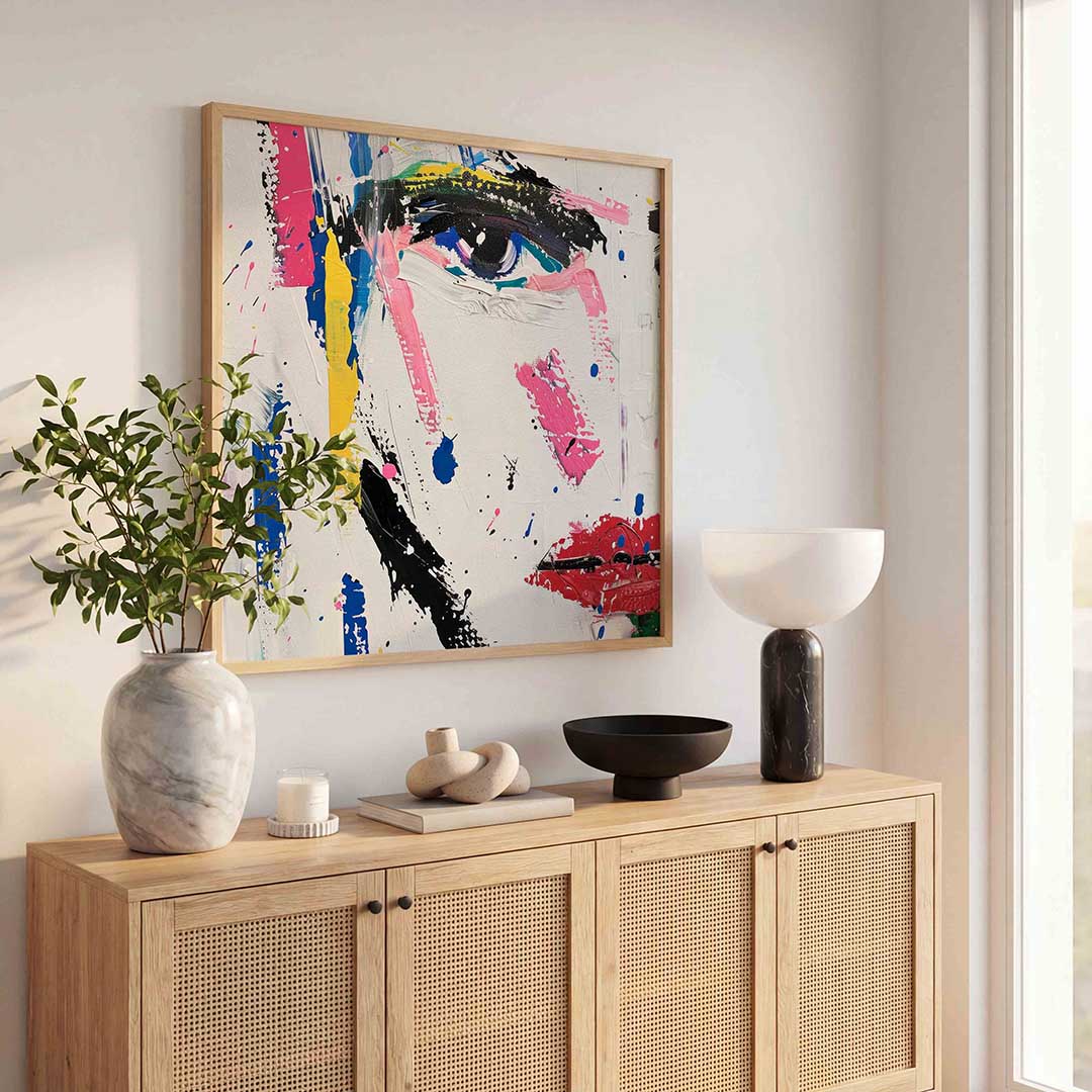 Abstract gezicht Poster