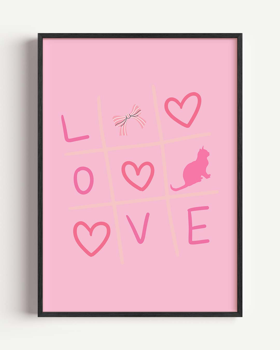 Liefdevolle Tic-Tac-Toe Poster