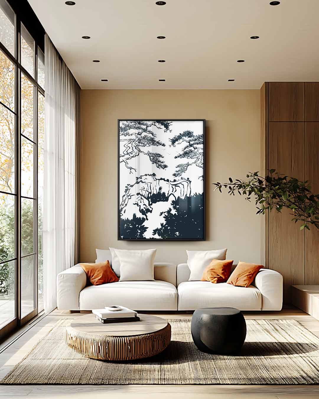 Zen Natuurschildering Kunstwerk-canvas-dibond-plexiglas-wanddecoratie-WallArtistic