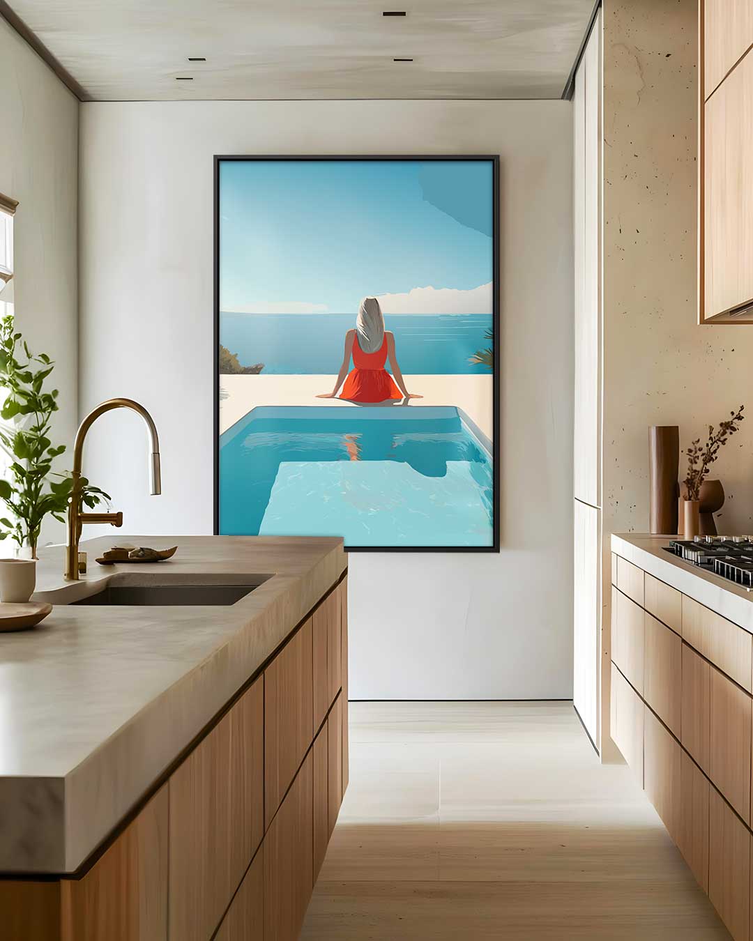 Zomer aan de Oceaan Kunstwerk-canvas-dibond-plexiglas-wanddecoratie-WallArtistic