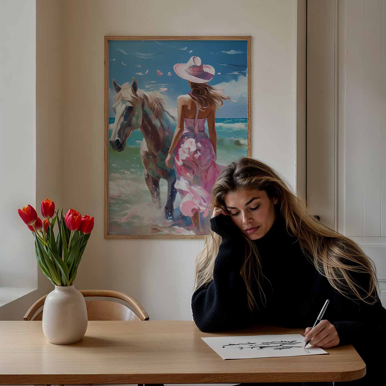 Strandavontuur met Paarden Poster