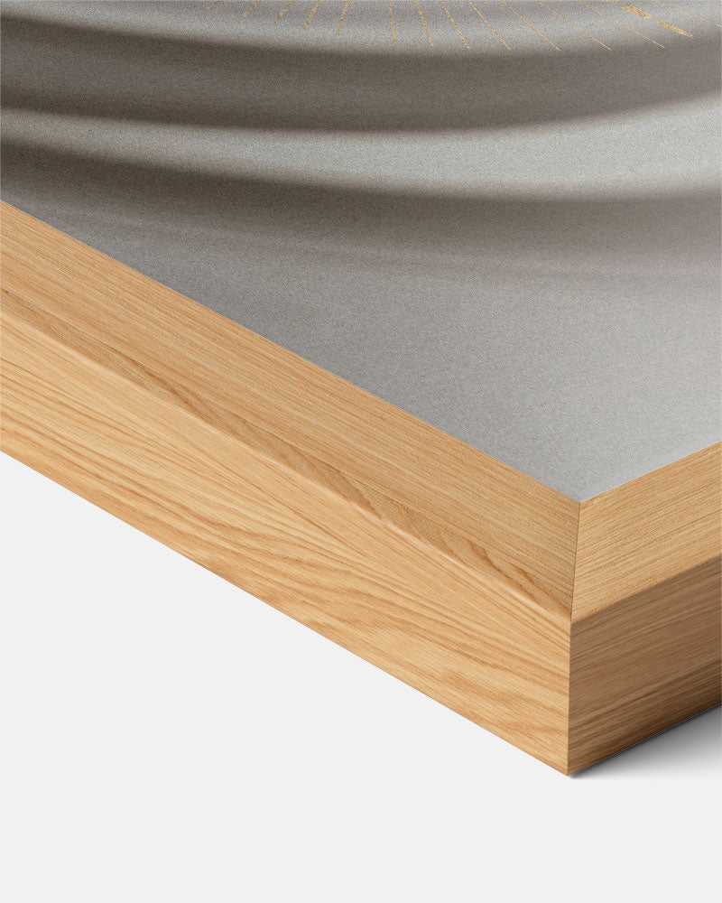 Gouden Stralen op Zacht Grijs Poster-WallArtistic