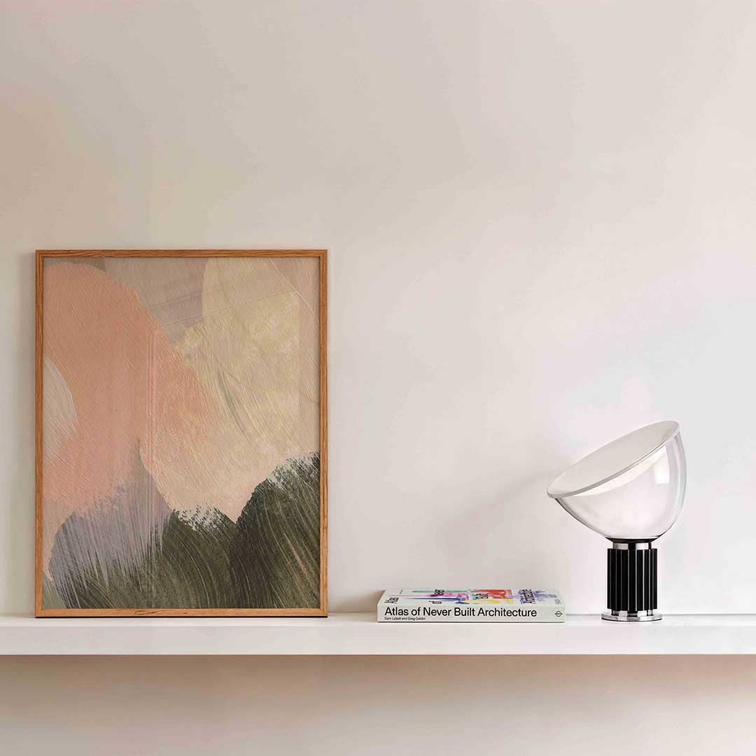 Abstracte penseelstreken Poster
