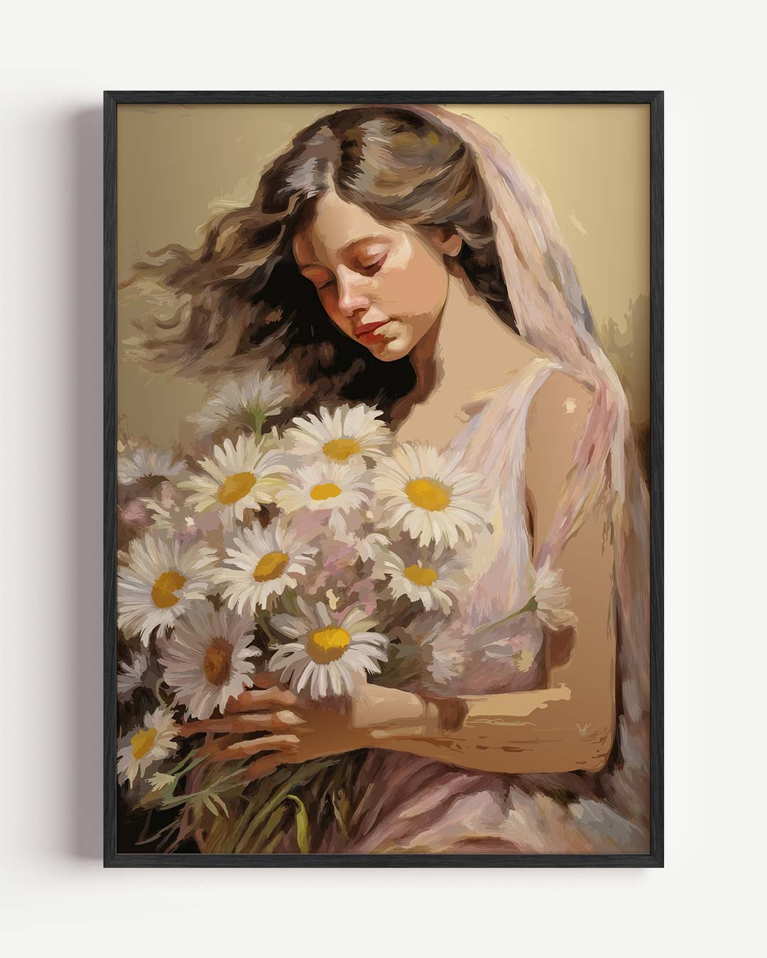 Vrouwelijke Zachte Bloemenpracht Poster