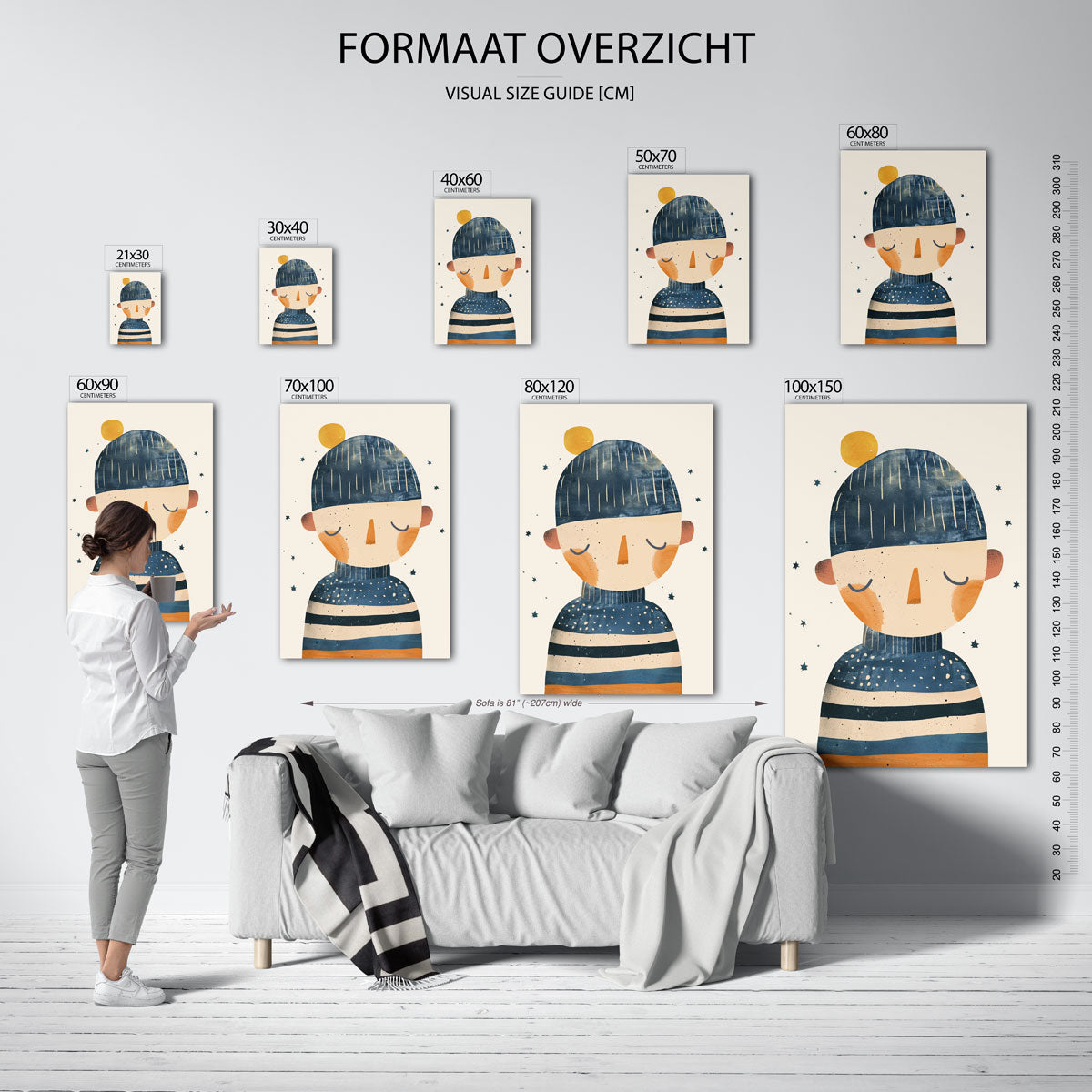 Kind met muts Poster
