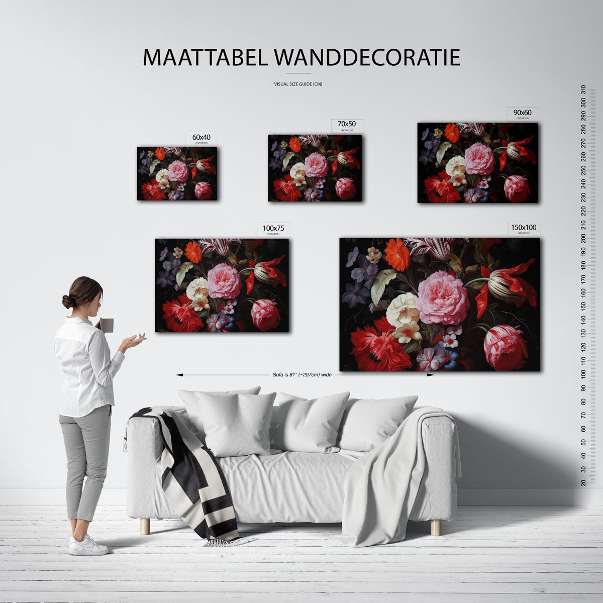 Bloemrijke compositie Kunstwerk