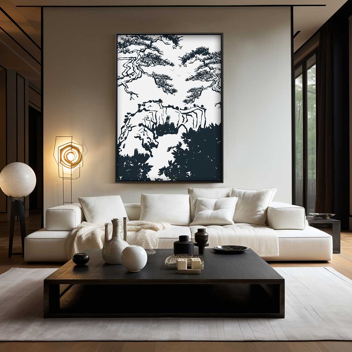 Zen Natuurschildering Kunstwerk-canvas-dibond-plexiglas-wanddecoratie-WallArtistic