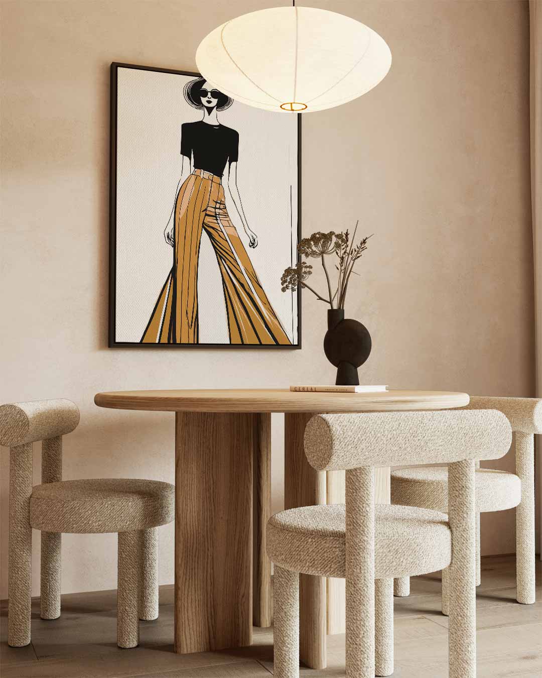 Elegante Mode-Illustratie Kunstwerk-canvas-dibond-plexiglas-wanddecoratie-WallArtistic