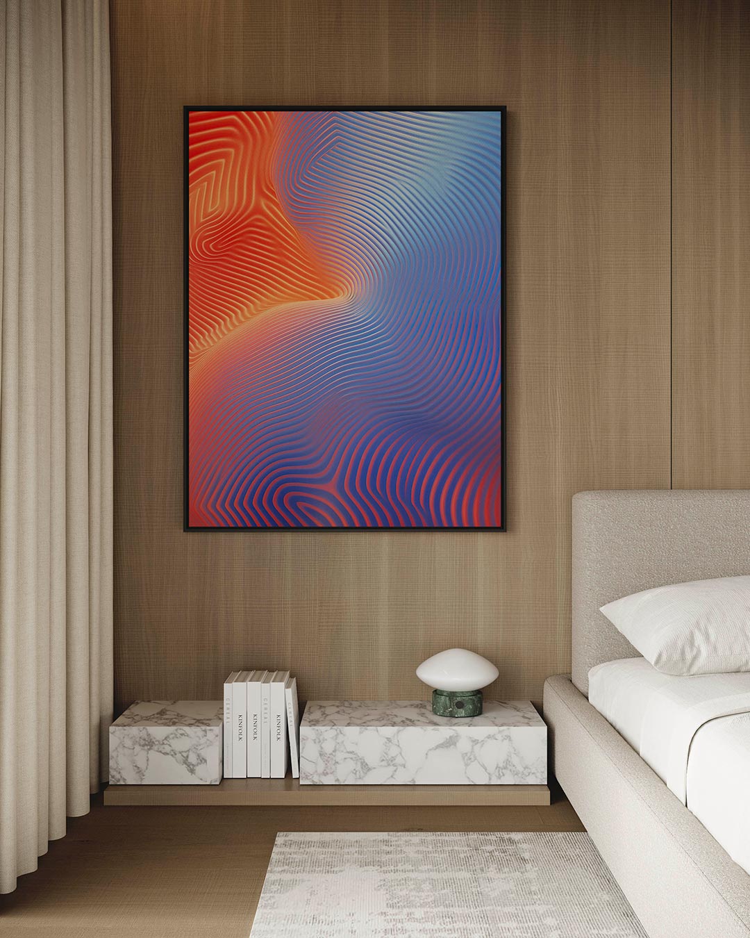 Golvende kleuren Kunstwerk