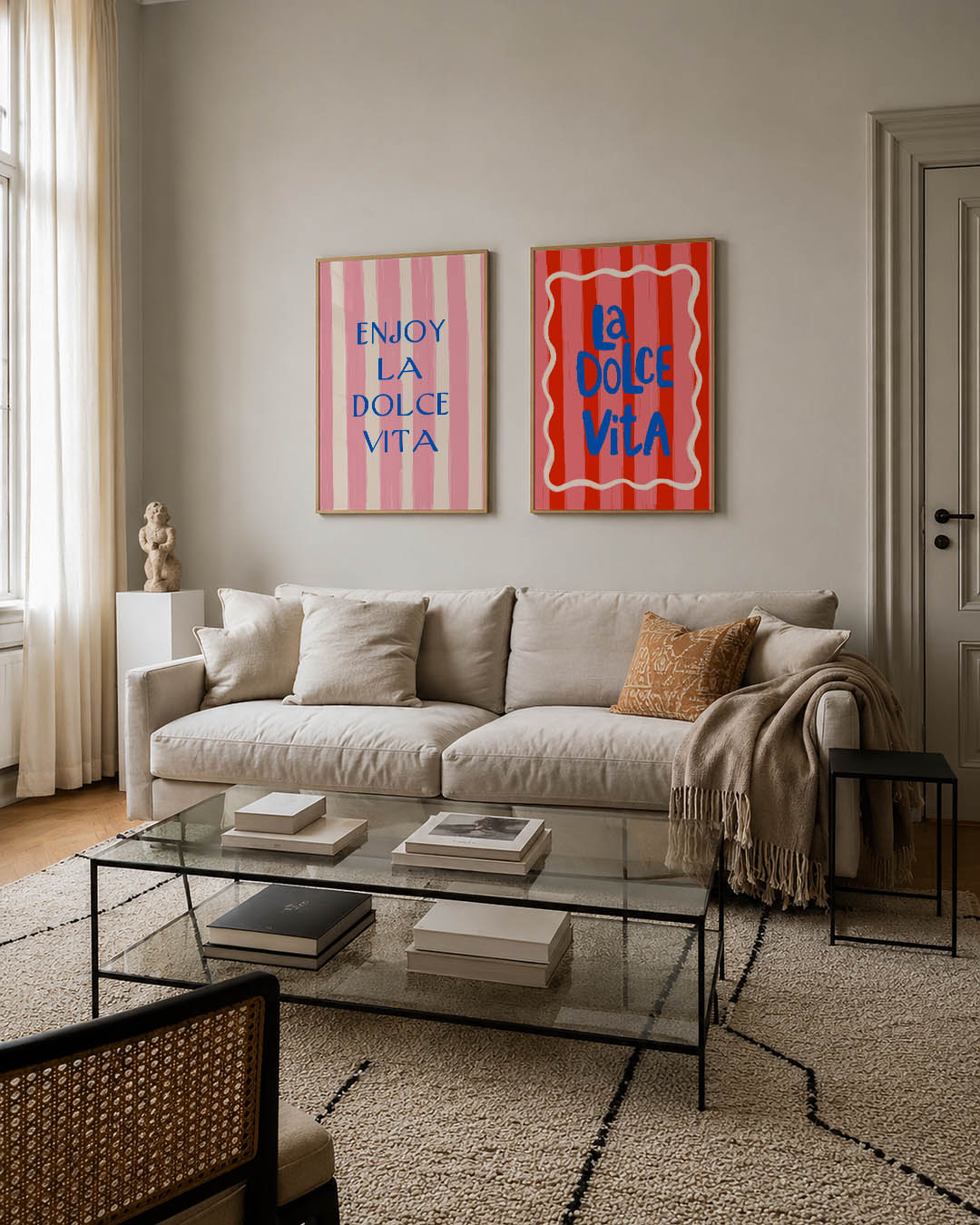 Strepen en woorden Posterset