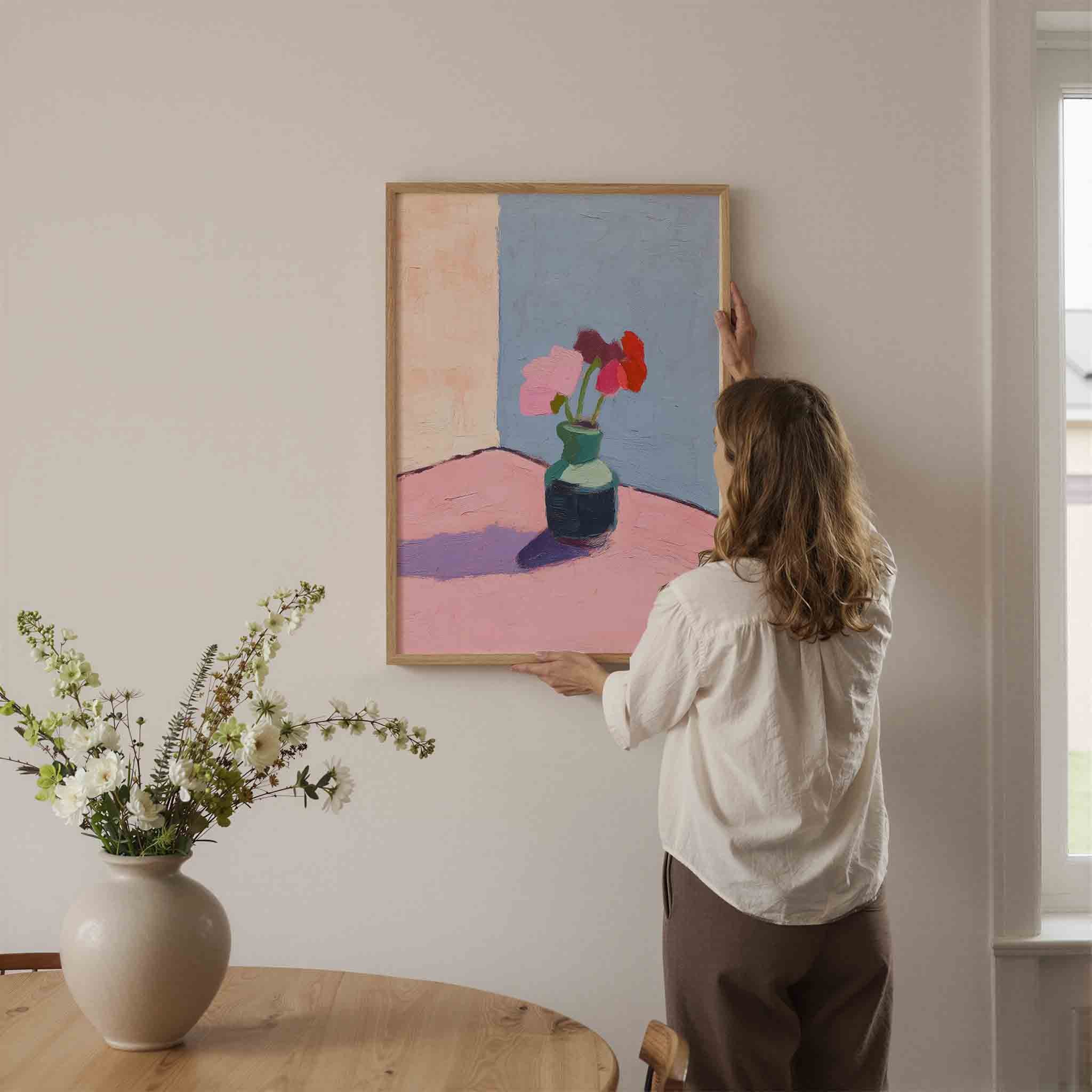 Bloemen in vaas Poster