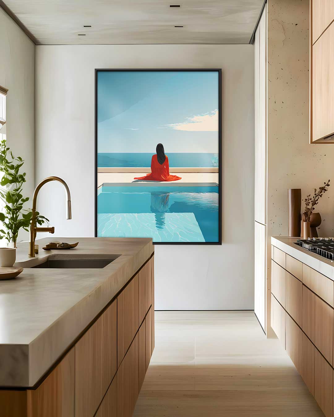 Uitzicht over de Oceaan Kunstwerk-canvas-dibond-plexiglas-wanddecoratie-WallArtistic
