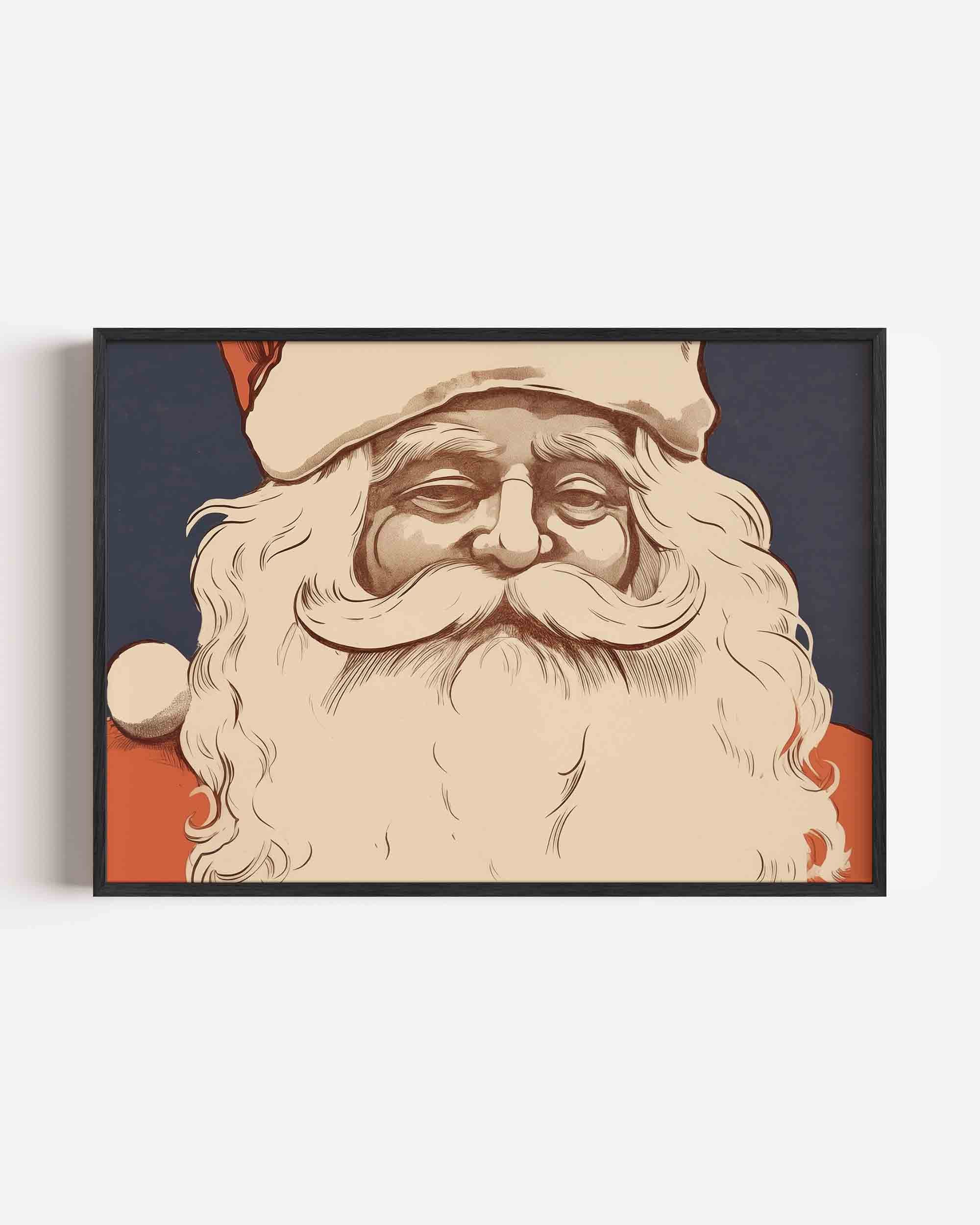 Kerstman portret Poster