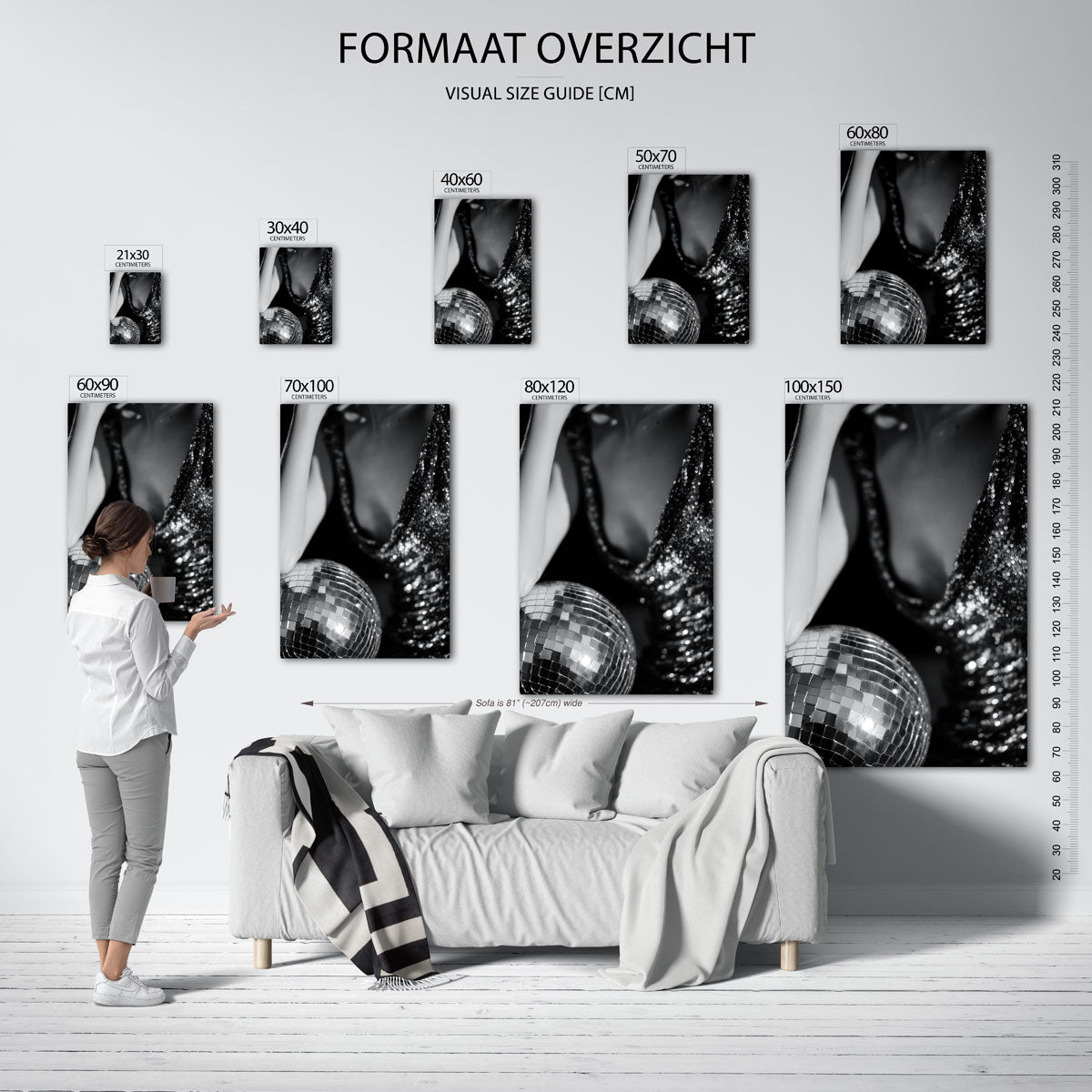 Glinsterende discobal Poster