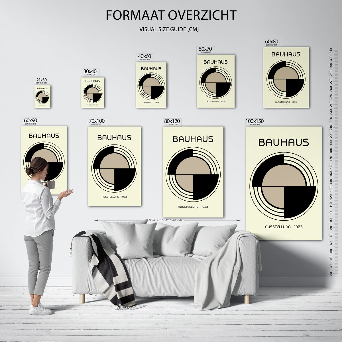 Cirkel en lijnen Poster