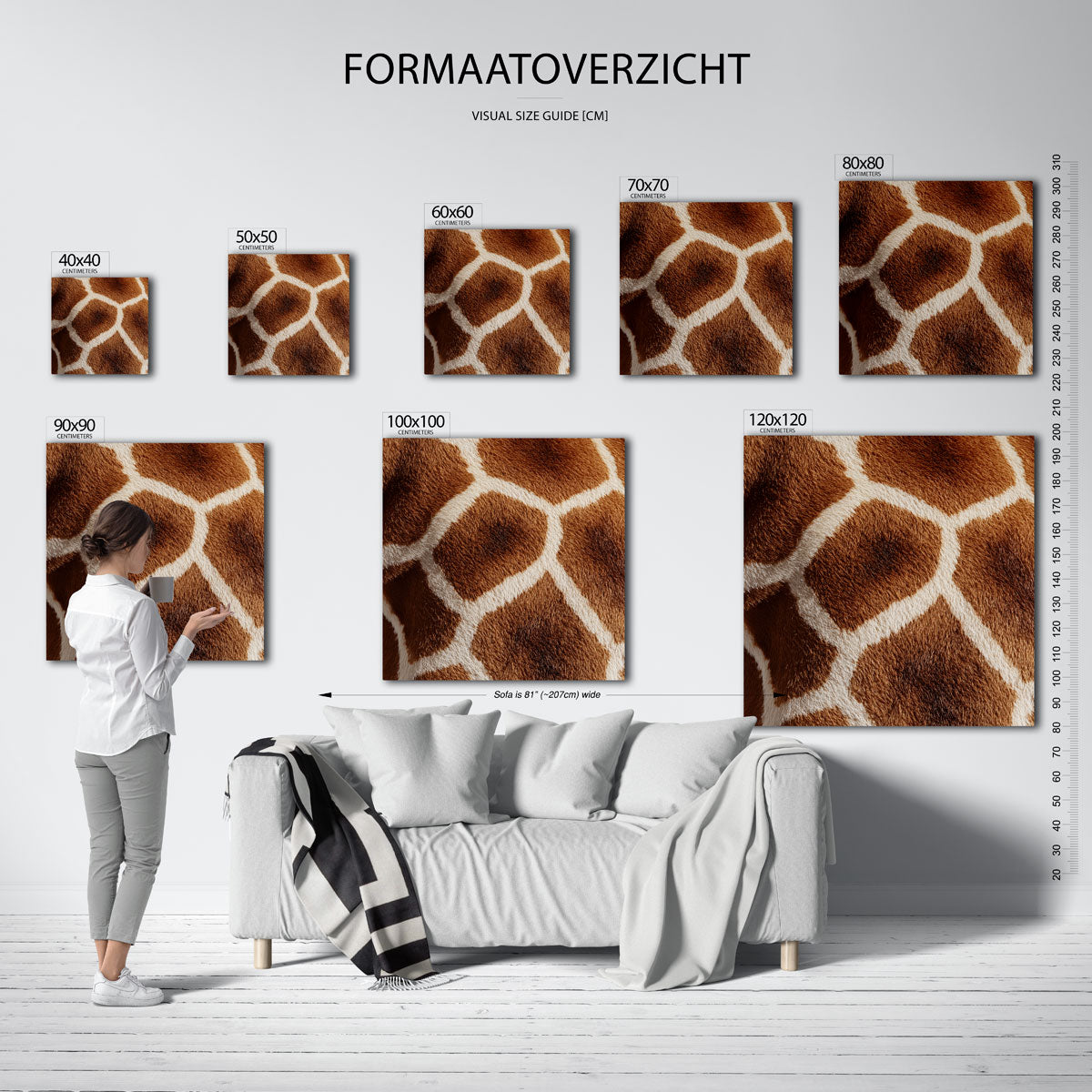 Giraffe patroon Poster