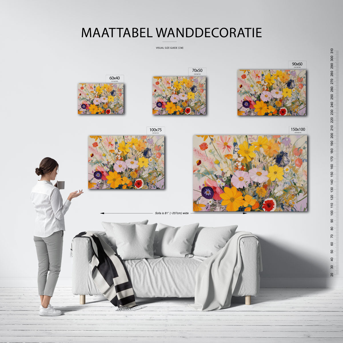 Bloemenexplosie Kunstwerk