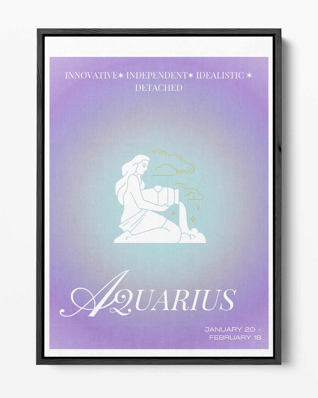 Stijlvolle Aquarius Compositie Kunstwerk-canvas-dibond-plexiglas-wanddecoratie-WallArtistic