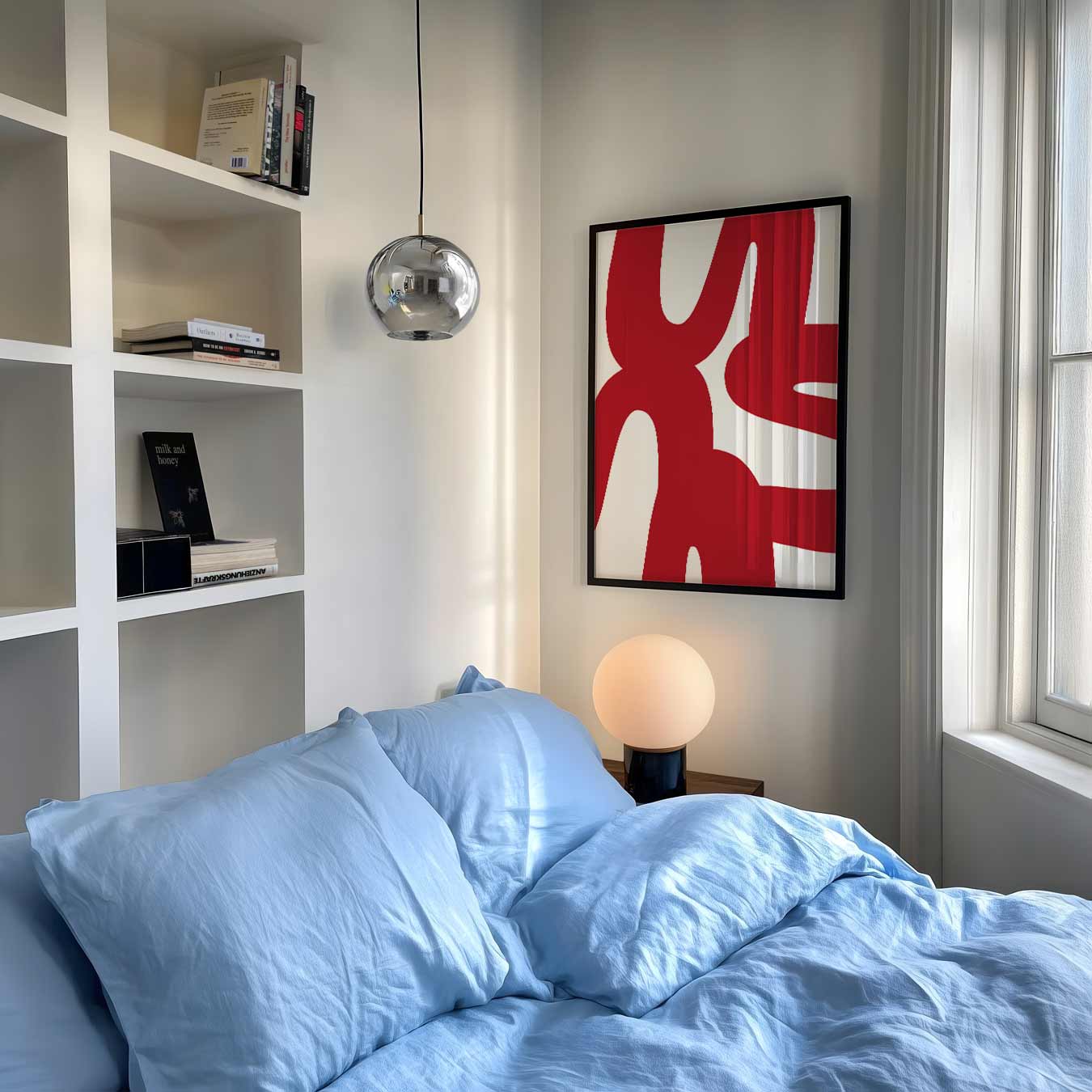 Abstracte Rode Vormen Poster