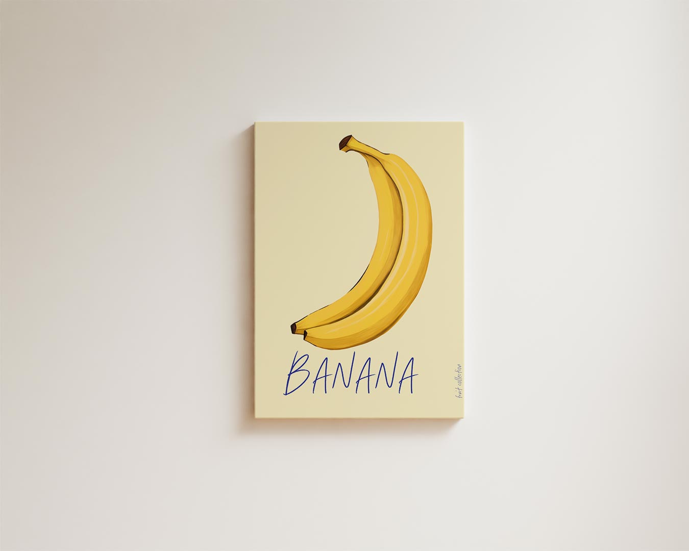 Kleurrijke Bananenillustratie Kunstwerk-canvas-dibond-plexiglas-wanddecoratie-WallArtistic