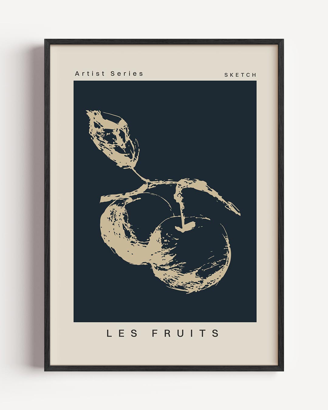 Elegant Fruits Sketch Poster-WallArtistic