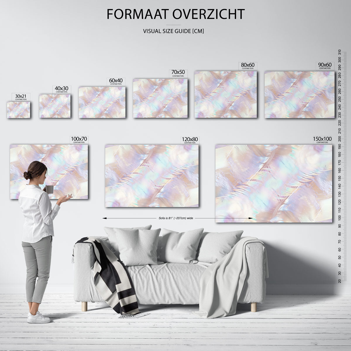Pastel abstractie Poster